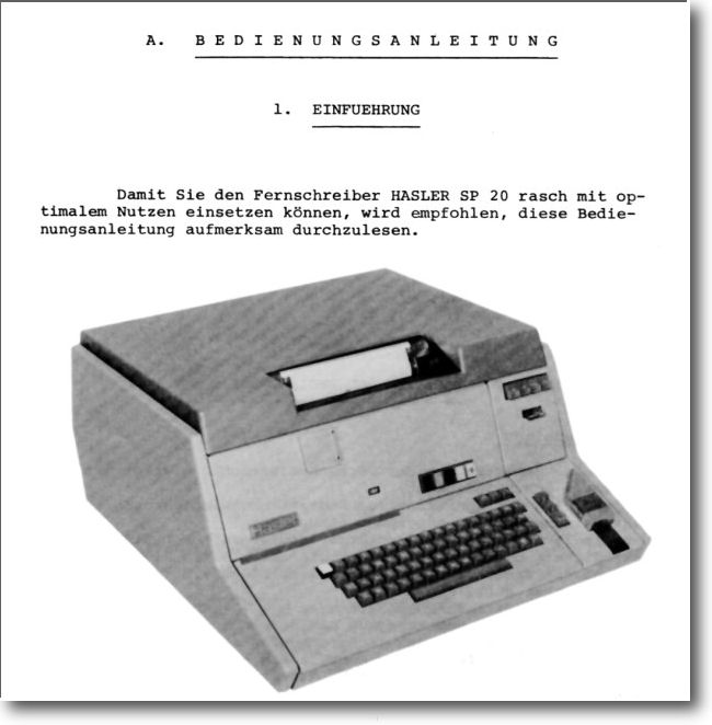 HASLER SP20 Bedienung1